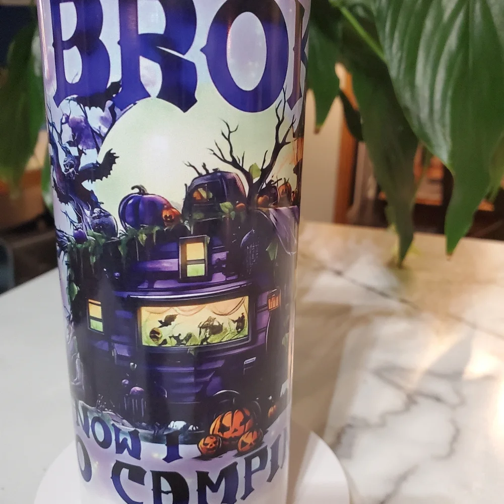 MY BROOM BROKE SO NOW I GO CAMPING 20oz Tumbler with duo lids 🎉sale